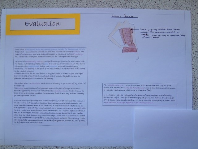 Textiles coursework folder examples